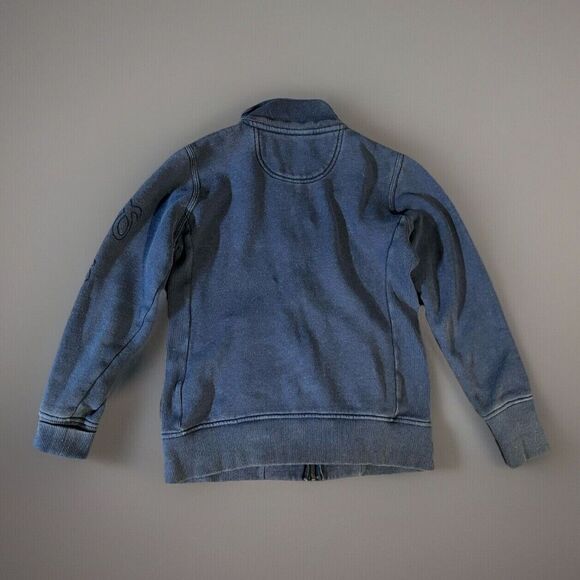 Carhartt Woman's Blue Full‎ Zip Sweater Embroidered Hoodie Small 4-6 - Picture 2 of 5